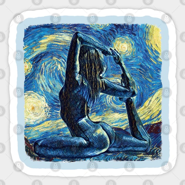 Yoga Van Gogh Style Sticker by todos